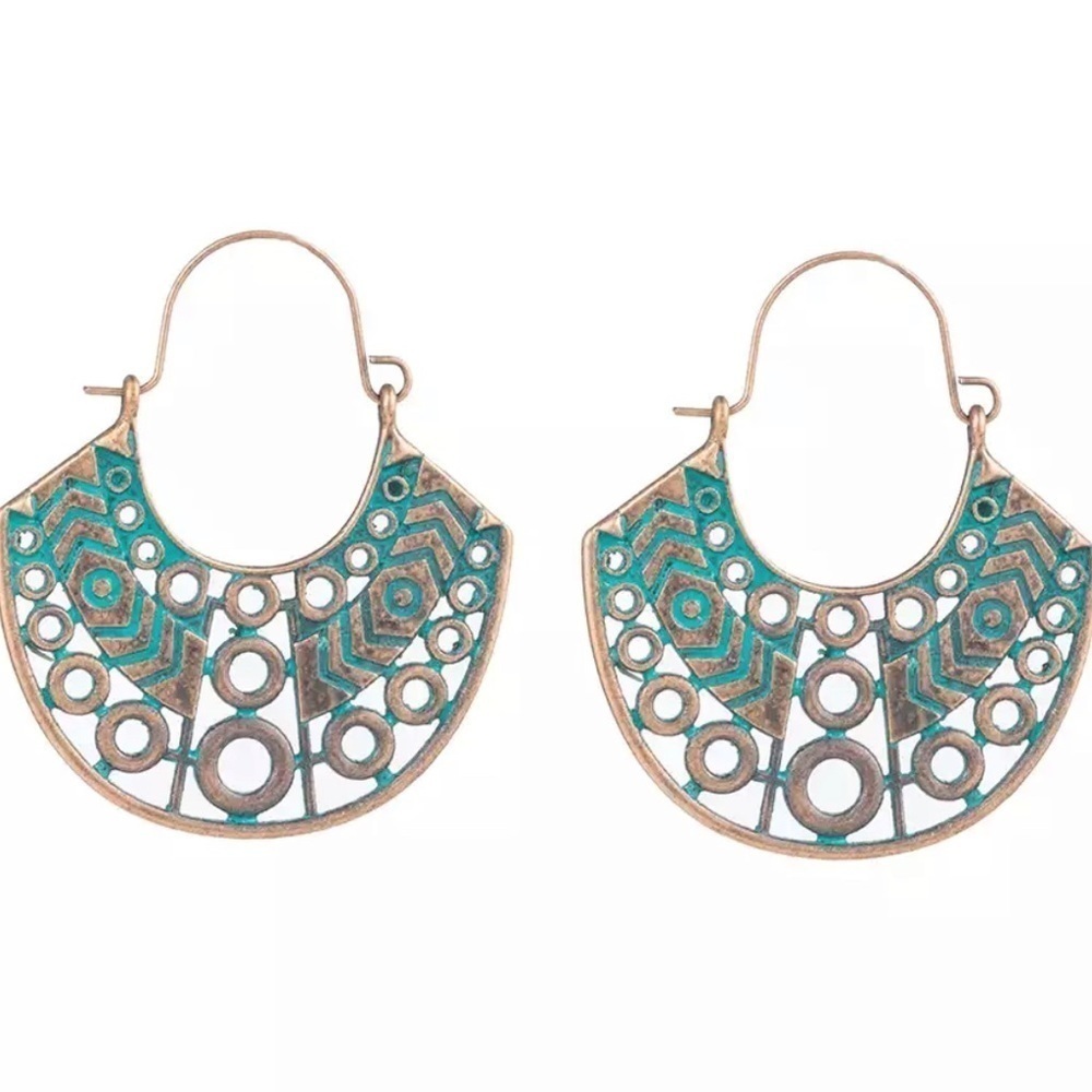 Ethnic Retro Vintage Large Dangle Drop Earrings